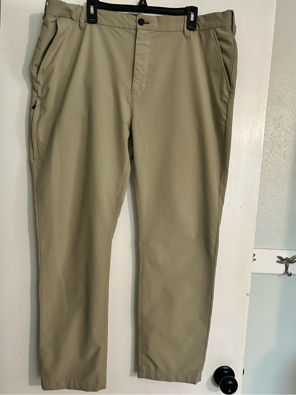 Nautica Men's Navtech Performance Utility Pants Khaki Size 40x30 Dri Fit READ